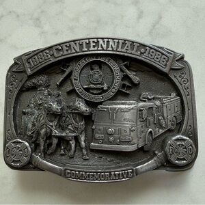 Vintage Los Angeles City Fire Department 1986 Commemorative J.Jarvis Belt Buckle
